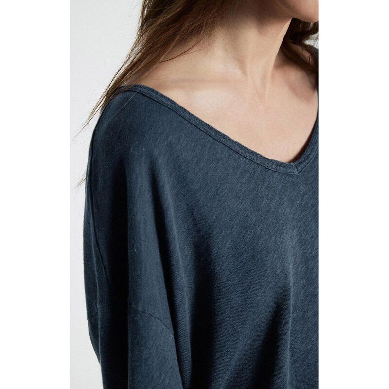 American Vintage Sonoma V-Neck Long Sleeve T-Shirt image number 3